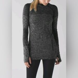 Lululemon Rest Less Hoodie Heathered Gray/Black - Size 4